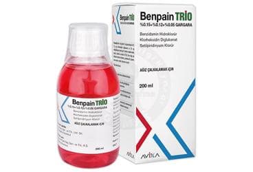 BENPAIN TRIO %0,15 + %0,12 + %0,05 GARGARA İlaç Görseli