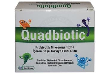 QUADBIOTIC PROBIYOTIK MIKROORGANIZMA ICEREN SASE 10 saşe İlaç Görseli