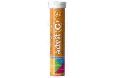 ADVIT C VITAMINI, CINKO, D VITAMINI ICEREN EFERVESAN TABLET TAKVIYE EDICI GIDA 20 tablet İlaç Görseli