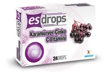 ESDROPS KARAMURVER-CINKO C VITAMINI ICEREN PASTIL 24 pastil İlaç Görseli