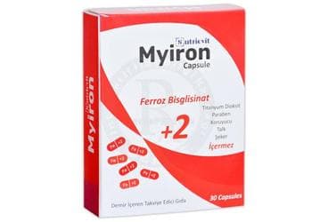 NUTRIOVIT MYIRON TAKVIYE EDICI GIDA KAPSUL 30 kapsül İlaç Görseli