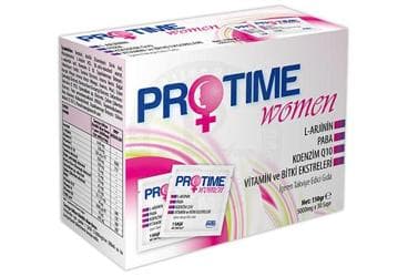 PROTIME WOMEN L-ARJININ, PABA, KOENZIM Q10, VITAMIN VE BITKI EKSTRELERI ICEREN SASE 5 g 30x5 g saşe İlaç Görseli