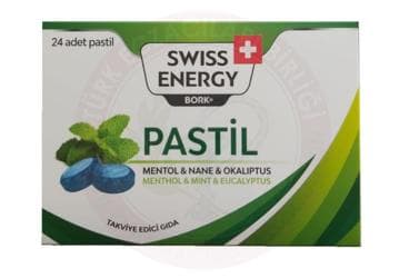 SWISS ENERGY MENTOL&NANE&OKOLIPTUS PASTIL 24 pastil İlaç Görseli