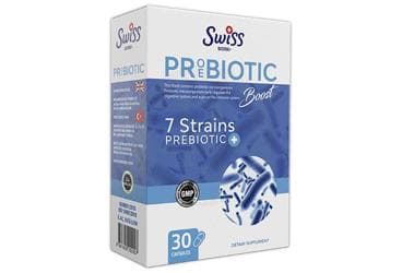 SWISS BORK PROEBIOTIC BOOST 7 STRAINS+INULIN ICEREN TAKVIYE EDICI GIDA 30 kapsül İlaç Görseli