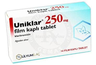 UNIKLAR 250 MG FILM KAPLI TABLET (14 TABLET) İlaç Görseli