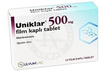 UNIKLAR 500 MG 14 TABLET İlaç Görseli