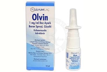 OLVIN 1 MG/ML DOZ AYARLI BURUN SPREYI, COZELTI (10 ML) İlaç Görseli