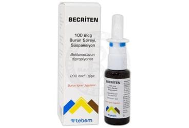 BECRITEN 100 MCG BURUN SPREYI, SUSPANSIYON (200 DOZ) İlaç Görseli