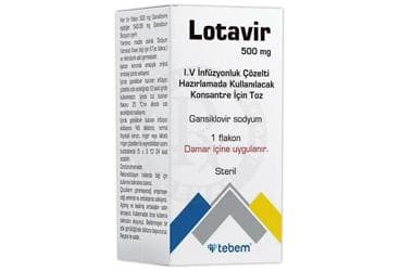 LOTAVIR 500 MG I.V. INFUZYONLUK COZELTI HAZIRLAMADA KULLANILACAK KONSANTRE ICIN TOZ (1 FLAKON) İlaç Görseli