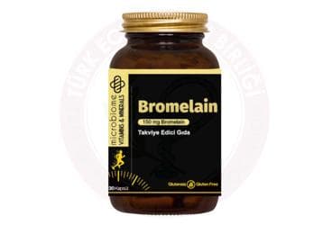 MICROBIOME BROMELAIN ICEREN TAKVIYE EDICI GIDA KAPSUL 150 mg 30 kapsül İlaç Görseli