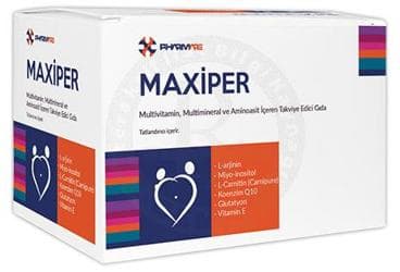 MAXIPER MULTIVITAMIN, MULTIMINERAL VE AMINOASIT ICEREN TAKVIYE EDICI GIDA 30 saşe İlaç Görseli