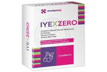 IYEXZERO TAKVIYE EDICI GIDA 30 kapsül İlaç Görseli