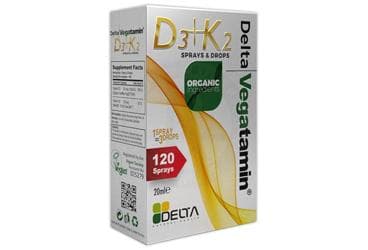 DELTA VEGATAMIN D3+K2 SPREY VE DAMLA 120 doz 20 ml şişe İlaç Görseli