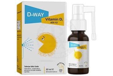 D-WAY VITAMIN D3 SPREY 400 IU 30 ml şişe İlaç Görseli