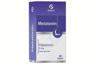 GHETA MELATONIN TAKVIYE EDICI GIDA KAPSUL 3 mg 30 kapsül İlaç Görseli