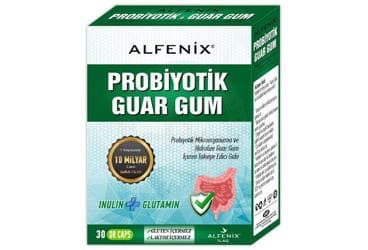 ALFENIX PROBIYOTIK GUAR GUM TAKVIYE EDICI GIDA KAPSUL 30 kapsül İlaç Görseli