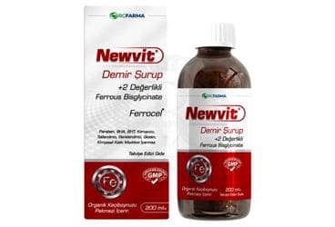 NEWVIT DEMIR SURUP FE+2 DEGERLIKLI TAKVIYE EDICI GIDA 200 ml şişe İlaç Görseli