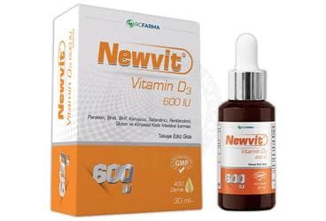 NEWVIT VITAMIN D3 DAMLA 600 IU 30 ml şişe İlaç Görseli