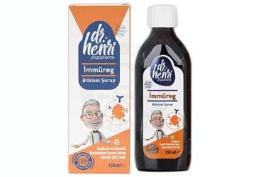 DR HENRI PHYTOPHARMA IMMUREG BITKISEL SURUP ZERDECAL VE ZENCEFIL EKSTRAKTLARI ICEREN TAKVIYE EDICI GIDA 150 ml şişe İlaç Görseli