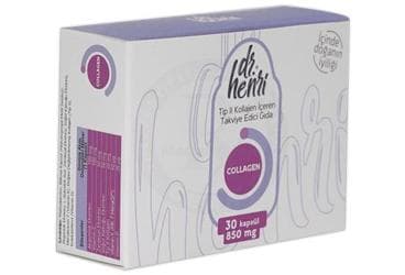 DR HENRI COLLAGEN TIP II KOLLAJEN ICEREN TAKVIYE EDICI GIDA 850 mg 30 kapsül İlaç Görseli