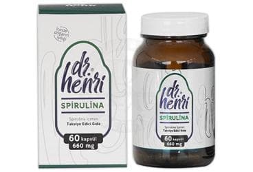 DR HENRI SPIRULINA ICEREN TAKVIYE EDICI GIDA 660 mg 60 kapsül İlaç Görseli