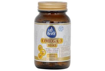 DR HENRI OMEGA 3, D3-K2 ICEREN TAKVIYE EDICI GIDA 60 kapsül İlaç Görseli