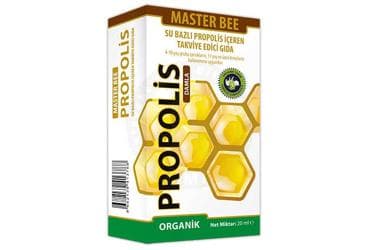 MASTER BEE SU BAZLI PROPOLIS ICEREN TAKVIYE EDICI GIDA 20 ml şişe İlaç Görseli