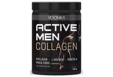 VOONKA ACTIVE MEN COLLAGEN, L-ARJININ, RODIOLA, MACA KOKU (LEPIDYUM) ICEREN TAKVIYE EDICI GIDA 250 gr toz İlaç Görseli