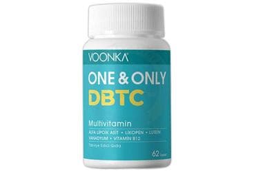 VOONKA ONE & ONLY DBTC MULTIVITAMIN ALFA LIPOIK ASIT, LIKOPEN, LUTEIN, VANADYUM, VITAMIN B12 ICEREN TAKVIYE EDICI GIDA 62 tablet İlaç Görseli