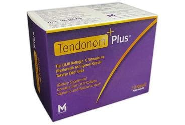 TENDONOM PLUS TIP I,II,III KOLLAJEN, C VITAMINI VE HIYALURONIK ASIT ICEREN TAKVIYE EDICI GIDA 30 kapsül İlaç Görseli