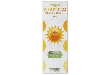 MOORE VITAMIN D3 DAMLA TAKVIYE EDICI GIDA 1000 IU 20 ml şişe İlaç Görseli