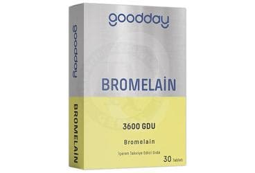GOODDAY BROMELAIN ICEREN TAKVIYE EDICI GIDA TABLET 3600 GDU 30 tablet İlaç Görseli