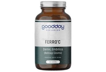 GOODDAY FERRO C TAKVIYE EDICI GIDA 60 kapsül İlaç Görseli