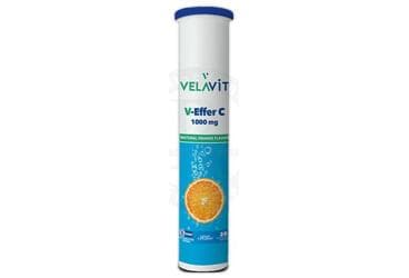 VELAVIT V-EFFER C VITAMINLI TAKVIYE EDICI GIDA 1000 mg 20 tablet İlaç Görseli