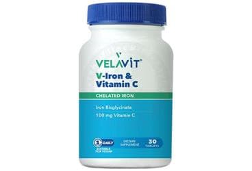VELAVIT V-IRON & VITAMIN C ICEREN TAKVIYE EDICI GIDA 30 tablet İlaç Görseli