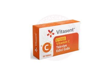 VITASENT C 1000 VITAMIN C ICEREN TAKVIYE EDICI GIDA 30 tablet İlaç Görseli
