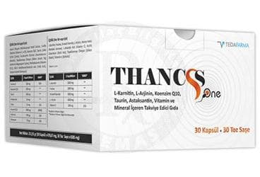 THANCSS ONE L-KARNITIN, L-ARJININ, KOENZIM Q10, TAURIN, ASTAKSANTIN, VITAMIN VE MINERAL ICEREN TAKVIYE EDICI GIDA 30 kapsül + 30 saşe İlaç Görseli