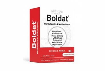 BOLDAT MULTIVITAMIN & MULTIMINERAL ICEREN TAKVIYE EDICI GIDA 30 tablet İlaç Görseli