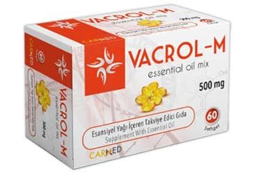 VACROL-M KARVAKROL ICEREN TAKVIYE EDICI GIDA 500 mg 60 kapsül İlaç Görseli