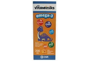 VITAMINIKS OMEGA 3, KOLIN VE L-ARJININ ICEREN TAKVIYE EDICI GIDA 200 ml şişe İlaç Görseli