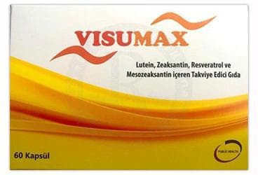 VISUMAX LUTEIN ZEAKSANTIN, MESOZEAKSANTIN VE RESVERATROL ICEREN TAKVIYE EDICI GIDA 60 kapsül İlaç Görseli
