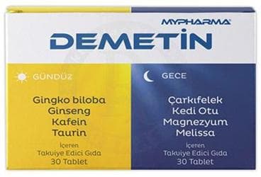 DEMETIN GUNDUZ - GECE TAKVIYE EDICI GIDA 60 tablet İlaç Görseli