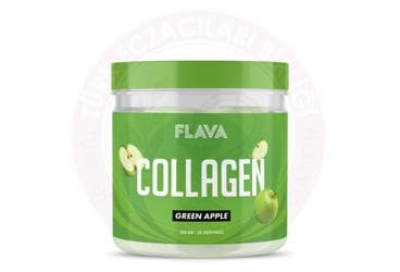 FLAVA GREEN APPLE YEILL ELMA AROMALI KOLLAJEN ICEREN TAKVIYE EDICI GIDA 250 g toz İlaç Görseli