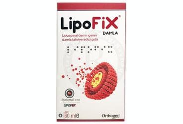 LIPOFIX LIPOSOMAL DEMIR ICEREN DAMLA TAKVIYE EDICI GIDA 30 ml şişe İlaç Görseli