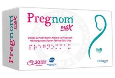 PREGNOM MAX TAKVIYE EDICI GIDA 30 kapsül İlaç Görseli