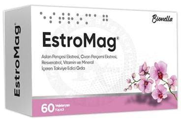 ESTROMAG TAKVIYE EDICI GIDA KAPSUL 60 kapsül İlaç Görseli