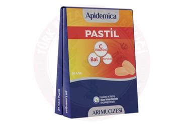 APIDEMICA PORTAKAL, BAL VE C VITAMINI ICEREN PASTIL 24 adet İlaç Görseli