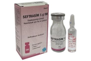SEFTRASIM 1G IM ENJEKSIYONLUKCOZELTI HAZIRLAMAK ICIN TOZ VE COZUCU (1 ADET) İlaç Görseli