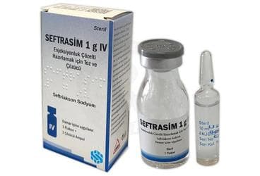 SEFTRASIM 1G IV ENJEKSIYONLUK COZELTI HAZIRLAMAK ICIN TOZ VE COZUCU (1 ADET) İlaç Görseli
