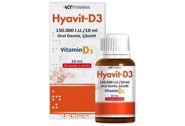 HYAVIT-D3 150.000 I.U./10 ML ORAL DAMLA, COZELTI (10 ML) İlaç Görseli